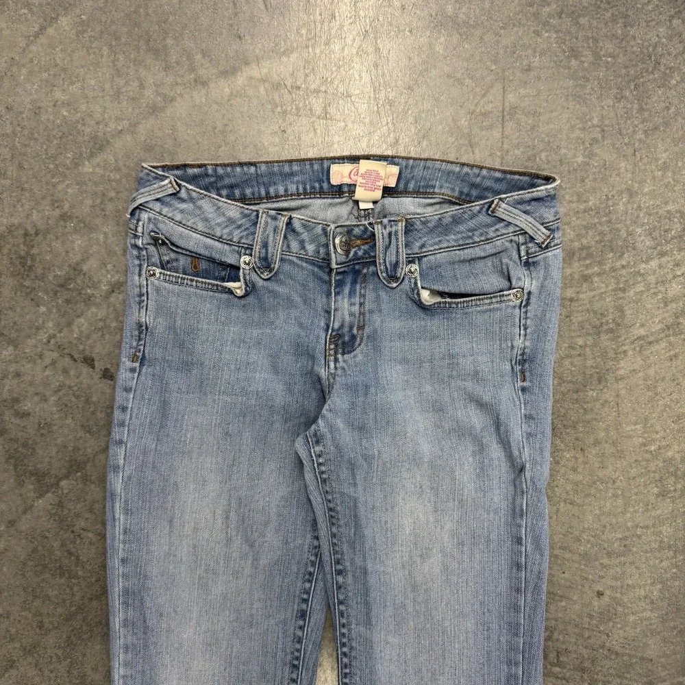 Low Rise Flare Jeans Candies Womens Size 5 Blue Bootcut Y2K Denim